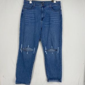 Fashion Nova Size 3X Not Your Mama's Distressed Hi Rise Jeans Medium Wash Blue